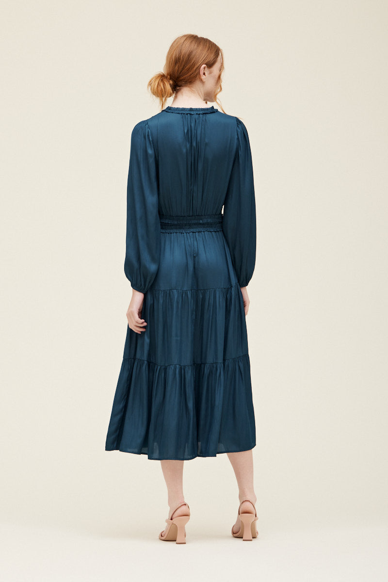 The Quinn Ruffle Midi Dress