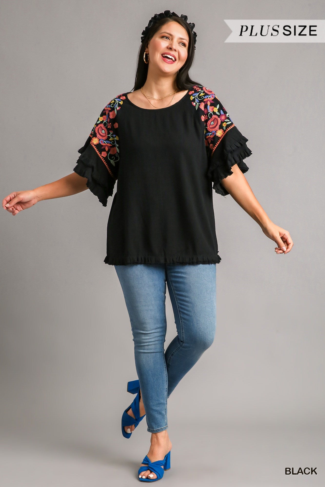 Embroidered Floral Top