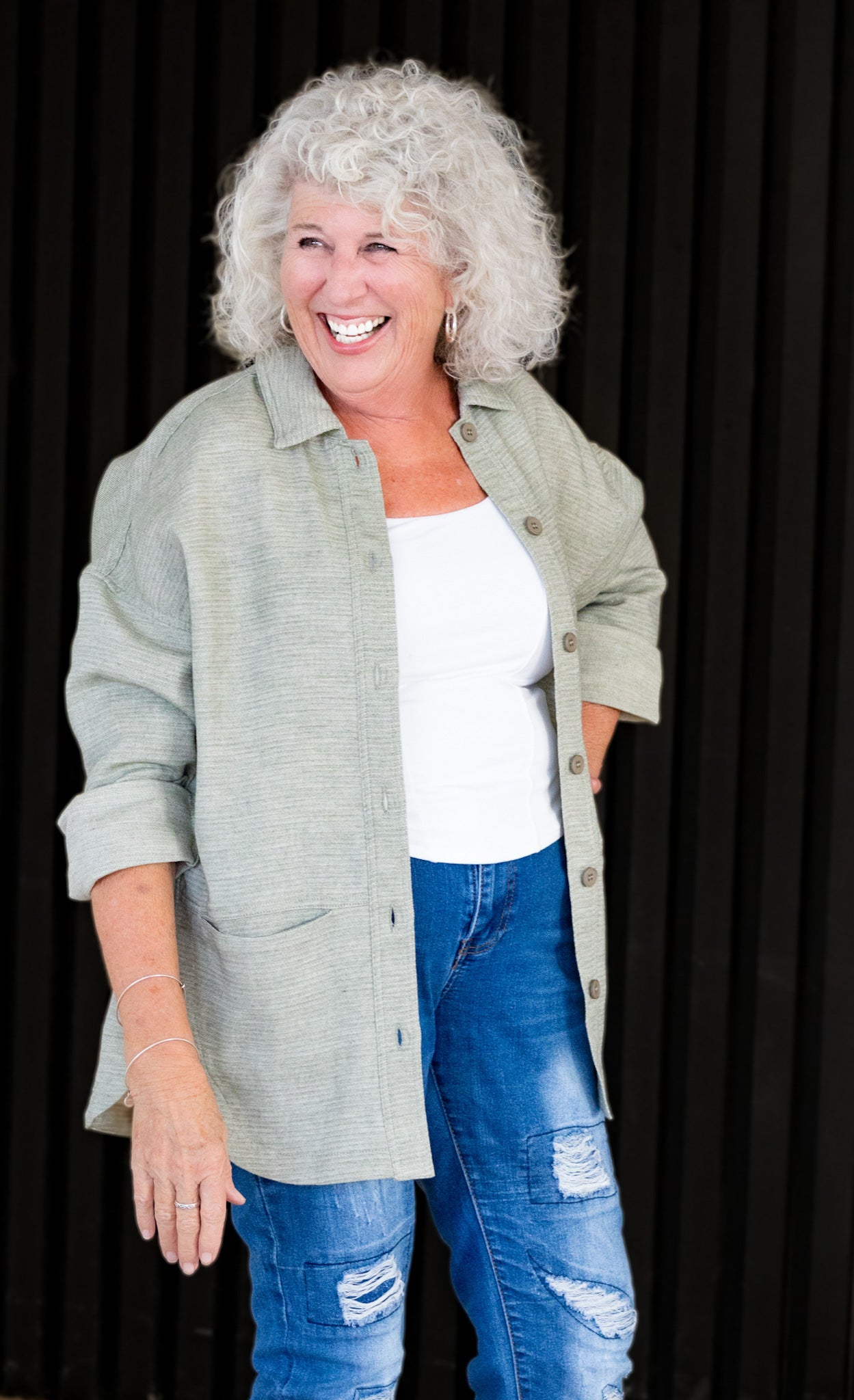 The Layla Textured Drape Shacket