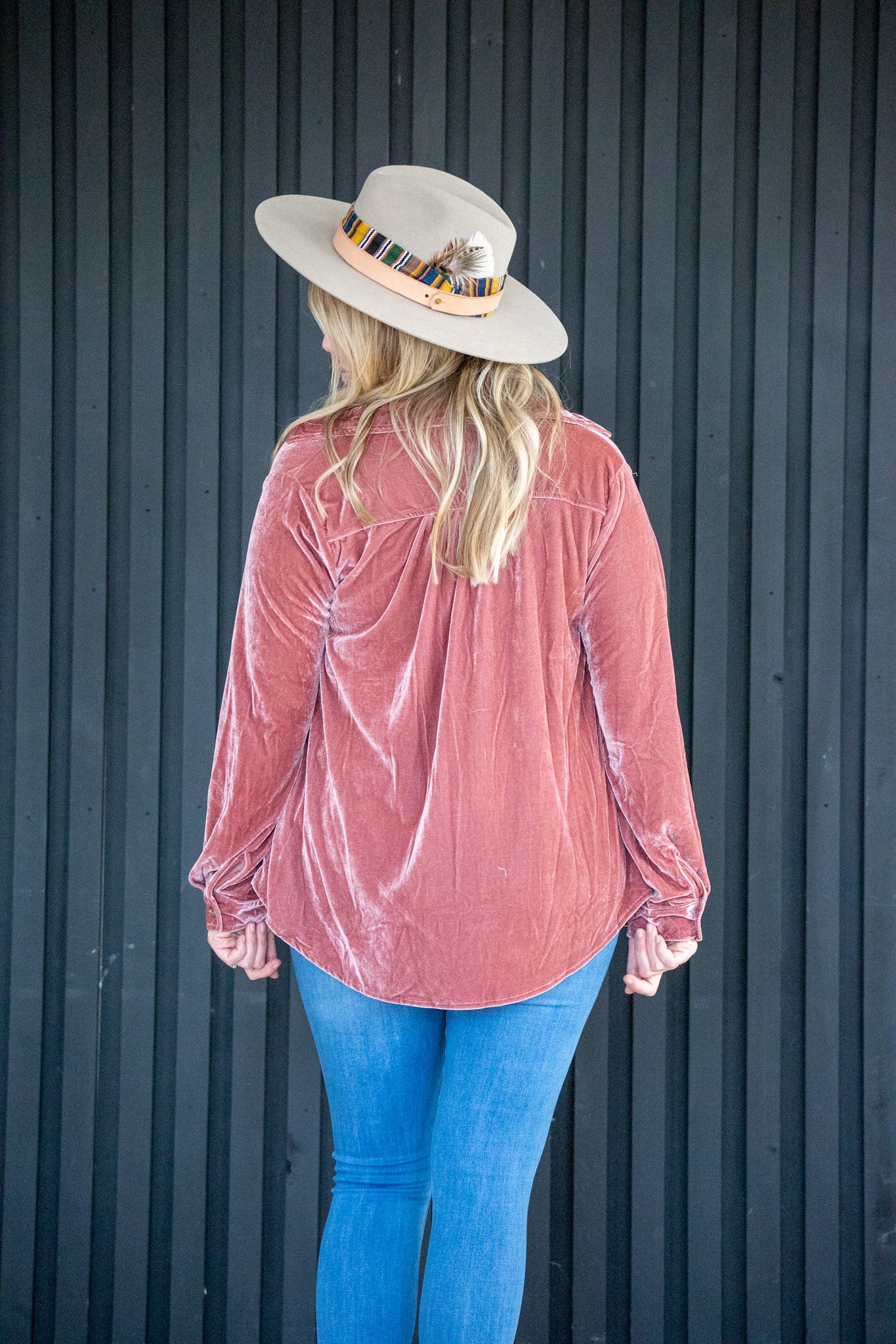 The Remy Velvet Button Up Shacket