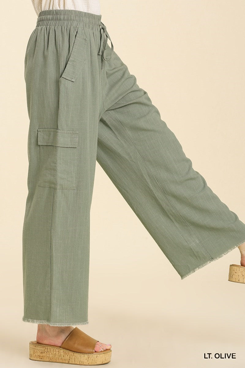 The Zuri Linen Blend Cargo Pants