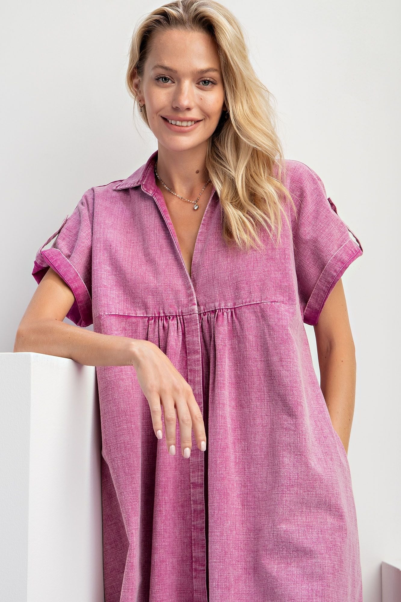 Orchid Mineral Washed Dress