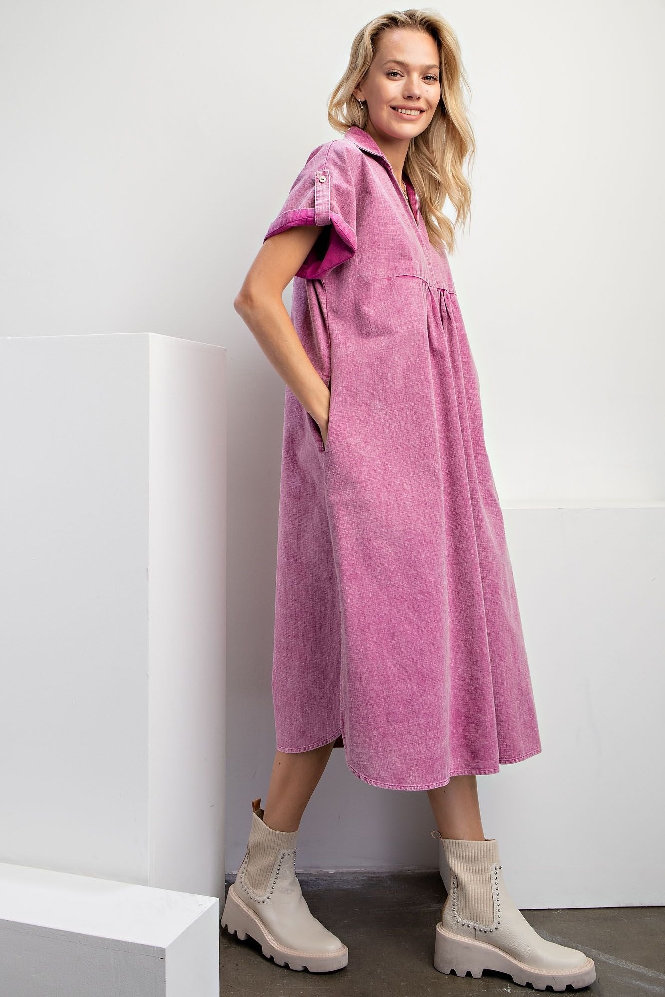 Orchid Mineral Washed Dress