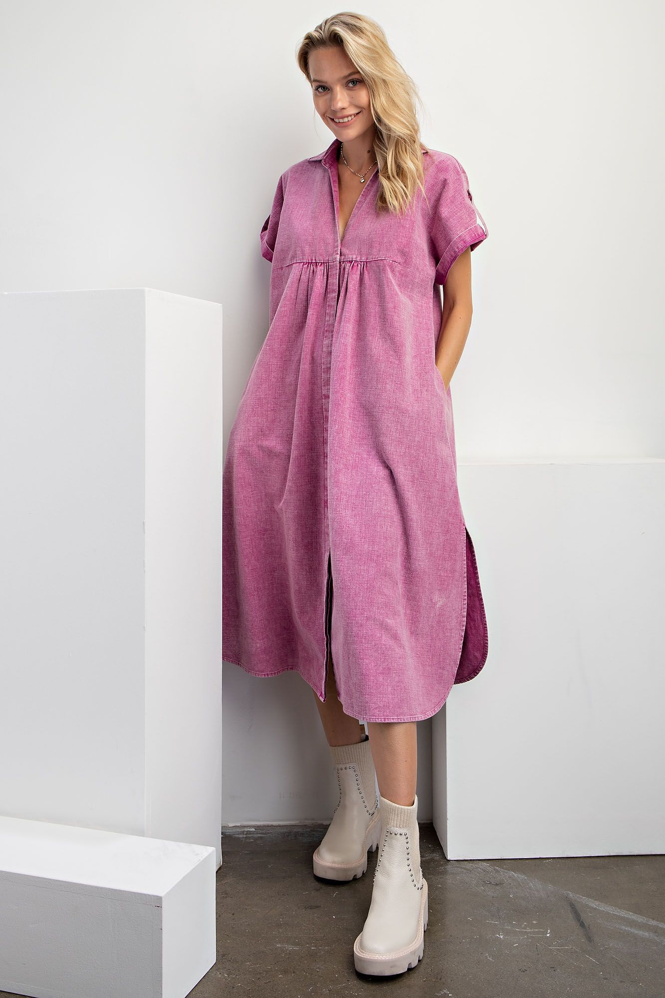 Orchid Mineral Washed Dress