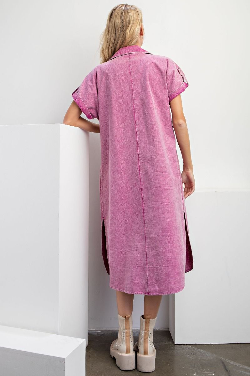 Orchid Mineral Washed Dress