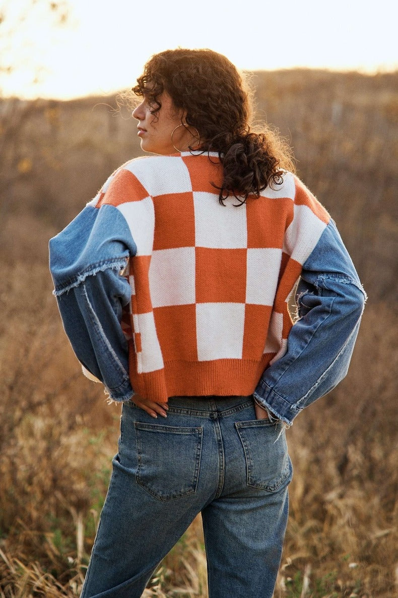 Checker Cardigan