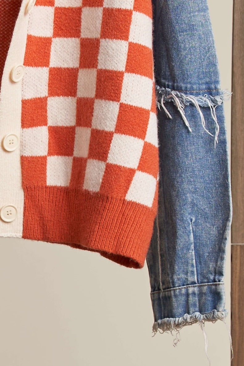 Checker Cardigan