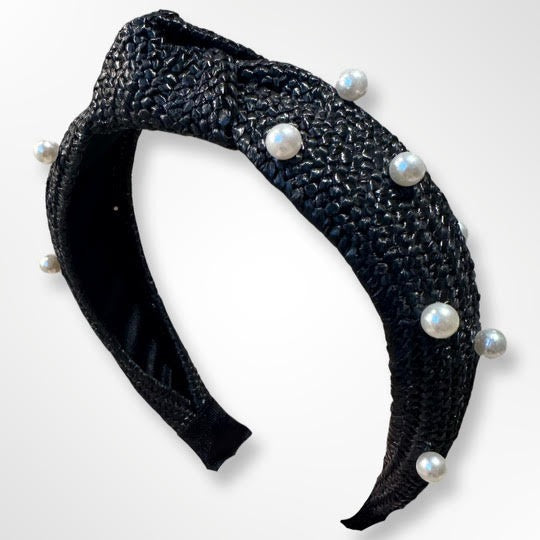 Black Pearl Knot Headband