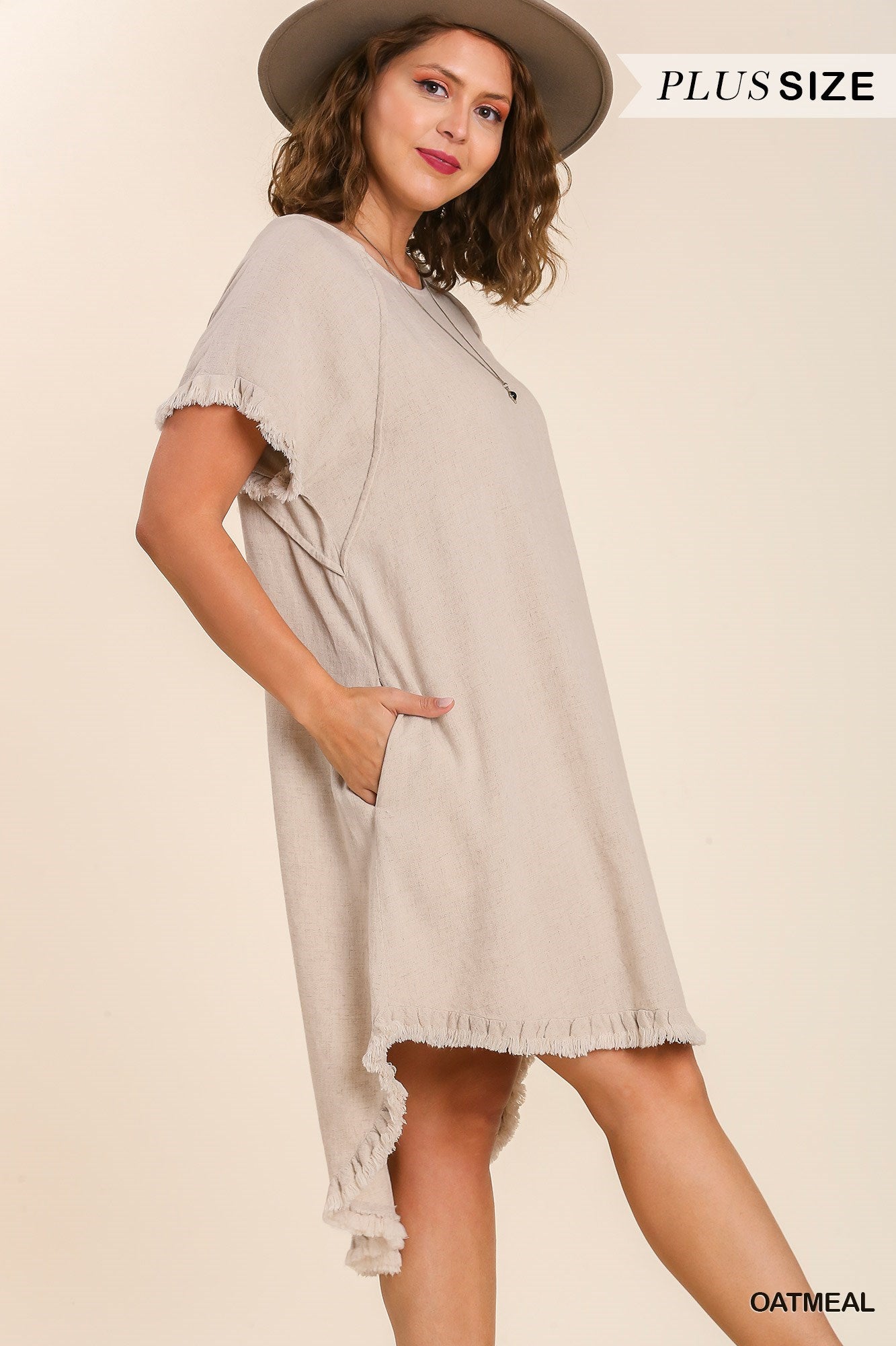 The Harlow Linen Hi Low Scoop Dress